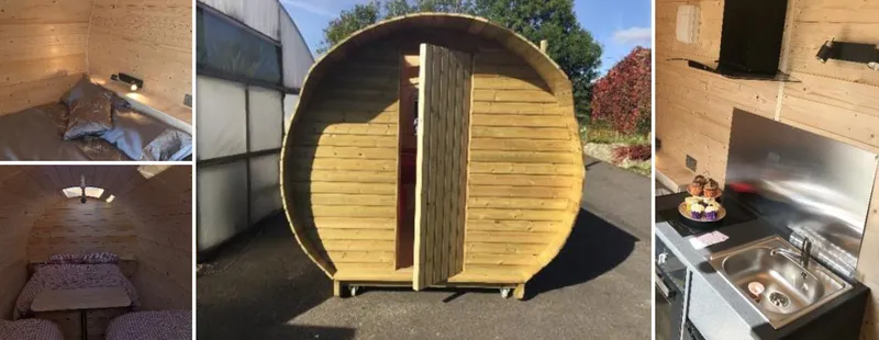 Timber glamping pod built by Low Road Nursery Chesterfield